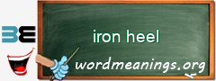 WordMeaning blackboard for iron heel
